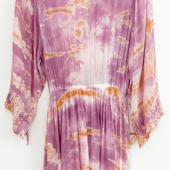 Young Fabulous & Broke Pink Tie Dye Prairie Coastal Maxi Dress Size Medium - Picture 10 of 16